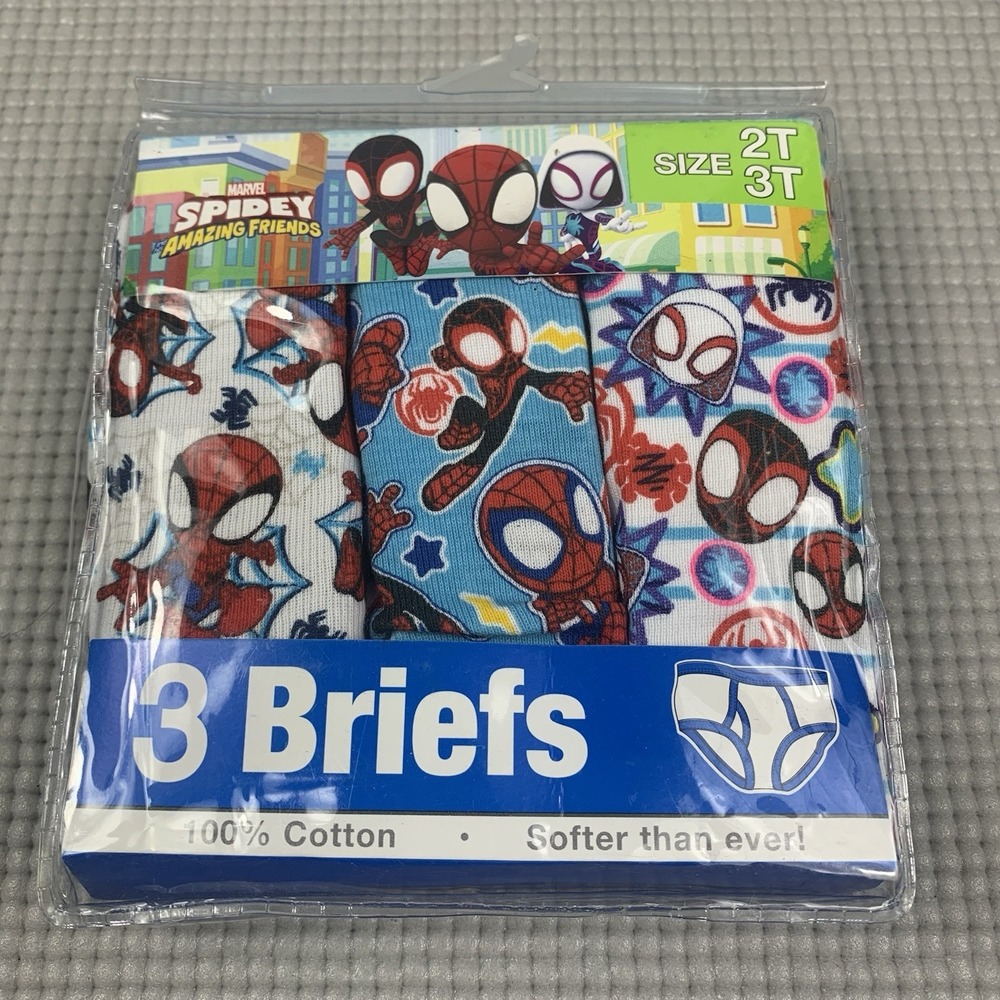 Marvel Spidey and Amazing Friends 3 Pack of Briefs size 2T/3T NEW
